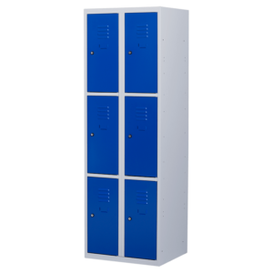 Lockerkast 6 deurs 2 delig - 180x60x50 cm