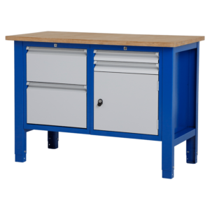 Medium Werktafel - laden & deur - 124x62x85-90 cm