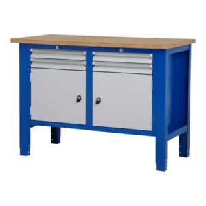 Medium Werktafel - laden & deur - 124x62x85-90 cm