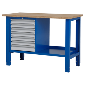 Medium Werktafel - laden & legbord - 124x62x85-90 cm