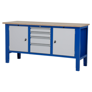 XL Werktafel - laden & deur - 176.5x62x85-90 cm