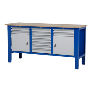XL Werktafel - laden & deur - 176.5x62x85-90 cm