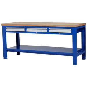 Premium XL Werkbank - laden & legbord - 200x70x85-90 cm