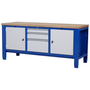 Premium XL Werkbank - laden & deur - 200x70x85-90 cm
