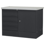 MTF-202 stalen werkblad zwart