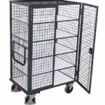 ESD legbordwagen vast gelast met deuren - 1.115 x 730 x 1.810 mm