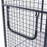 ESD legbordwagen vast gelast met deuren - 1.115 x 730 x 1.810 mm