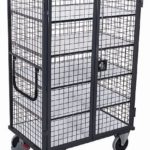 ESD legbordwagen vast gelast met deuren - 1.115 x 730 x 1.810 mm